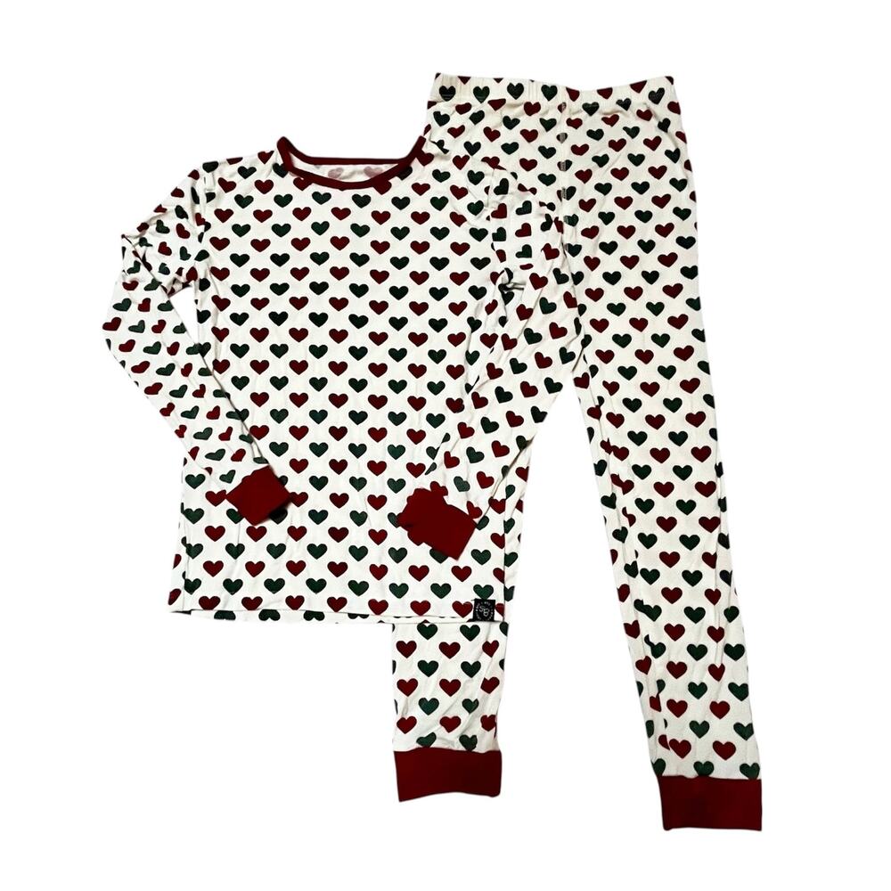 Sweet Bamboo Heart Print PJ Set Size 8